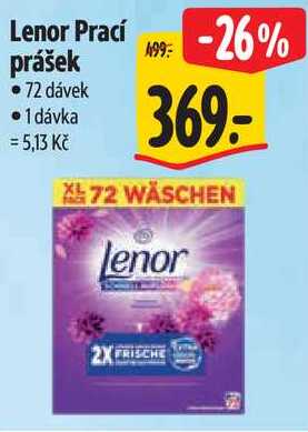 Lenor Prací prášek, 72 dávek