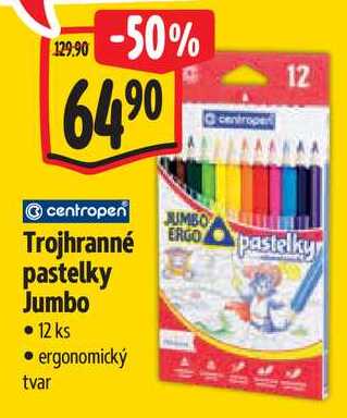 Trojhranné pastelky Jumbo, 12 ks