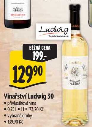 Vinařství Ludwig 30, 0,75 l
