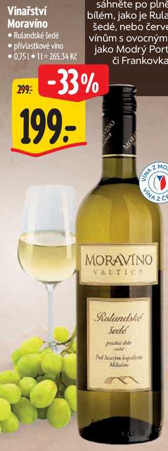 Vinařství Moravíno, 0,75 l