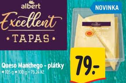 Queso Manchego- plátky, 105 g 