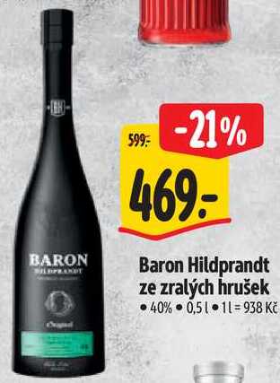 Baron Hildprandt ze zralých hrušek, 0,5 l