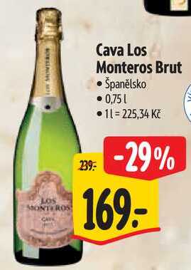 Cava Los Monteros Brut, 0,75 l