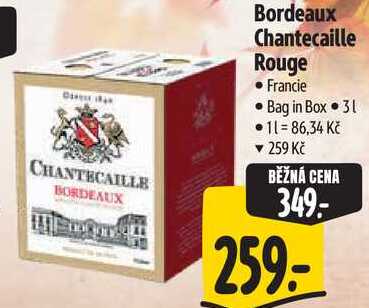 Bordeaux Chantecaille Rouge, 3 l