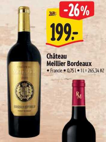 Château Meillier Bordeaux, 0,75 l