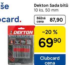 Dekton Sada bitů, 10 ks, 50 mm