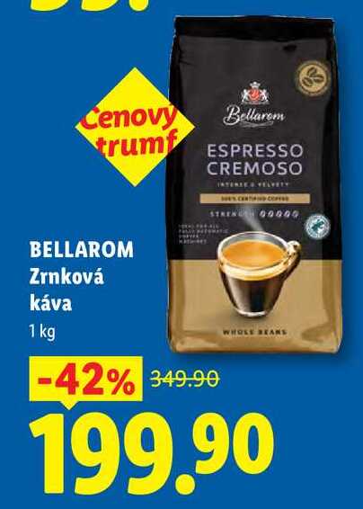 BELLAROM Zrnková káva, 1 kg v akci
