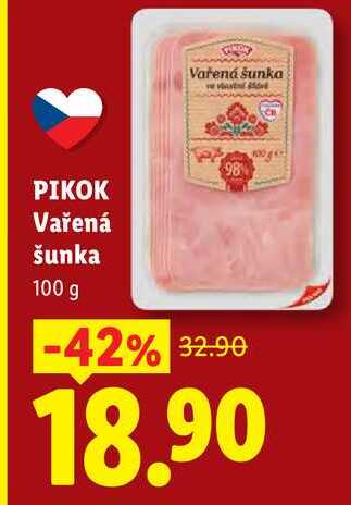 PIKOK Vařená šunka, 100 g