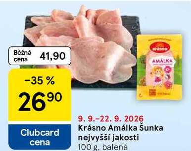 Krásno Amálka Šunka nejvyšší jakosti, 100 g 