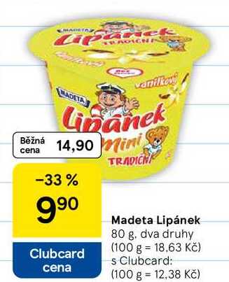 Madeta Lipánek, 80 g