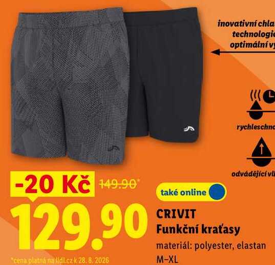 CRIVIT Funkční kraťasy