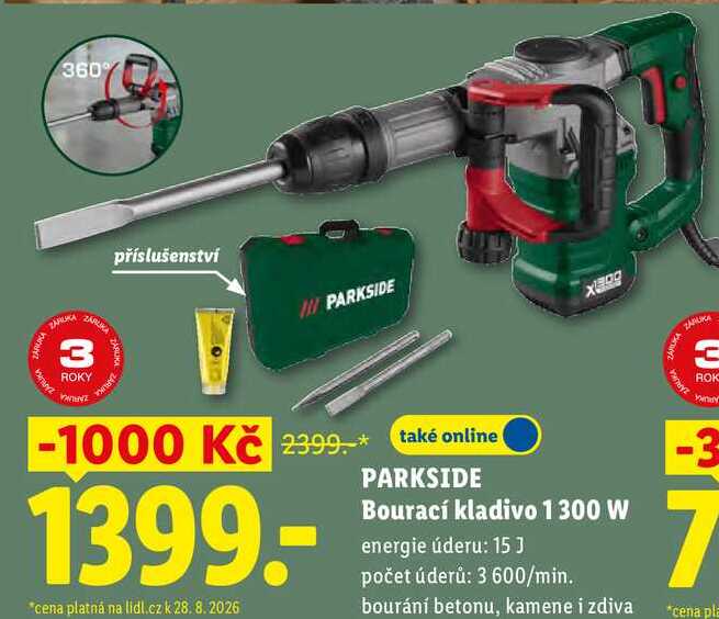 PARKSIDE Bourací kladivo 1300 W