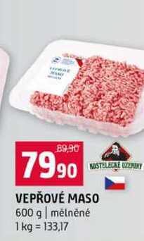 VEPŘOVÉ MASO 600 g mělněné 