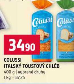 COLUSSI ITALSKÝ TOUSTOVÝ CHLÉB 400 g vybrané druhy
