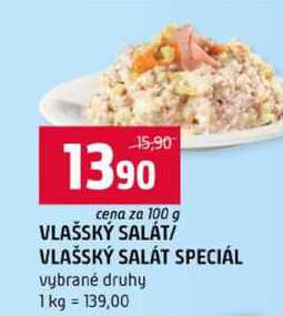 VLAŠSKÝ SALÁT VLAŠSKÝ SALÁT SPECIÁL vybrané druhy 100g
