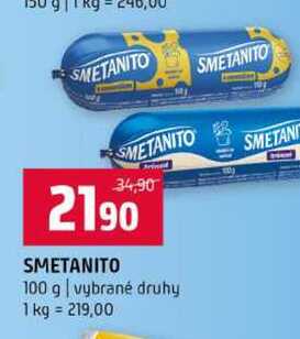 SMETANITO 100 g vybrané druhy