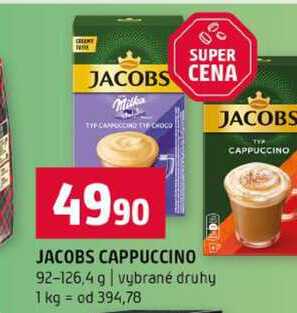 JACOBS CAPPUCCINO 92-126,4 g vybrané druhy