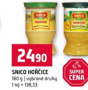 SNICO HOŘČICE 180 g vybrané druhy
