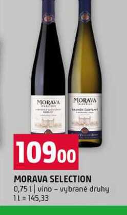 MORAVA SELECTION 0,75l vino vybrané druhy