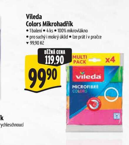 Vileda Colors Mikrohadřík 1 balení 4 ks