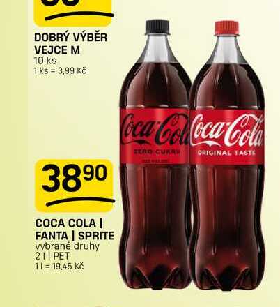 COCA COLA | FANTA | SPRITE vybrané druhy 2l 