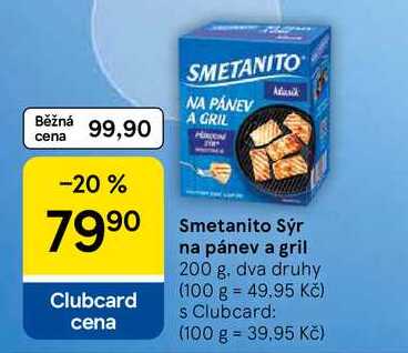 Smetanito Sýr na pánev a gril, 200 g, dva druhy 