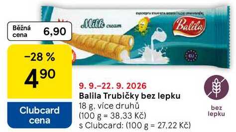 Balila Trubičky bez lepku, 18 g