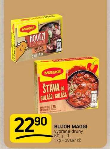 BUJON MAGGI vybrané druhy 60 g 