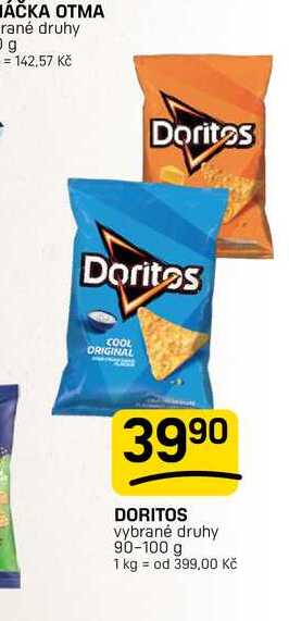 DORITOS vybrané druhy 90-100 g