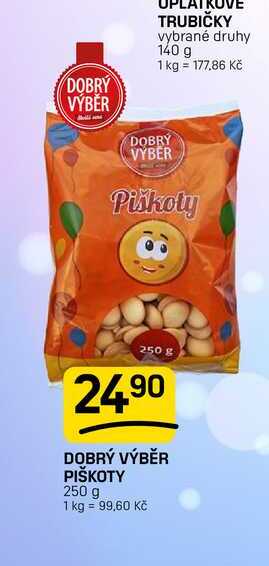 DOBRÝ VÝBĚR PIŠKOTY 250 g 
