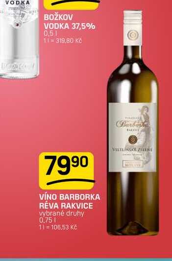 VÍNO BARBORKA RÉVA RAKVICE vybrané 0,75l