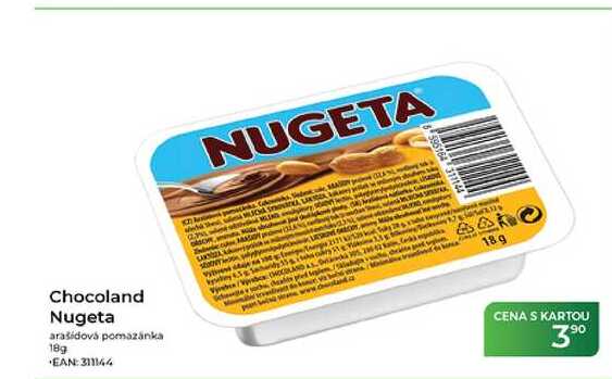 Chocoland Nugeta arašídová pomazánka 18g