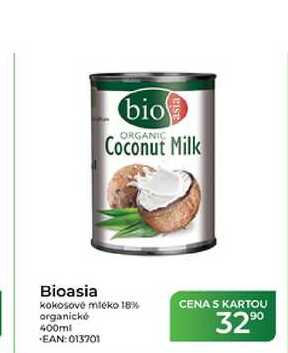 Bioasia kokosové mléko 18% organické 400ml