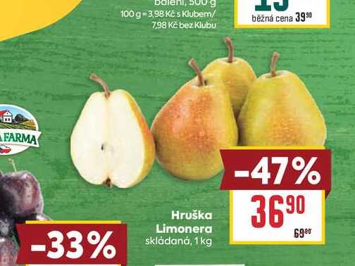 Hruška Limonera skládaná, 1 kg