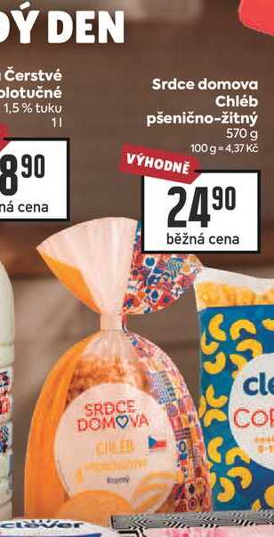 Srdce domova Chléb pšenično-žitný 570 g