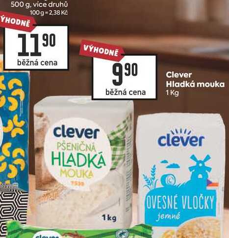 Clever Hladká mouka 1 Kg 