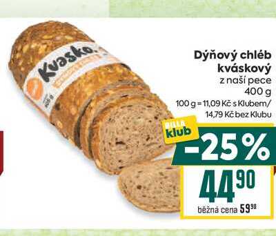 Dýňový chléb kváskový z naší pece 400 g 
