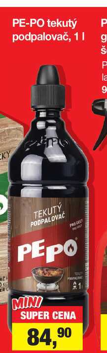 PE-PO tekutý podpalovač, 1 l