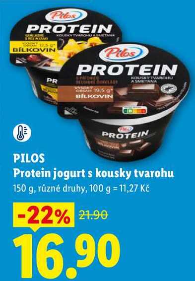PILOS Protein jogurt s kousky tvarohu, 150 g