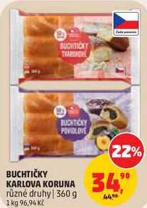 BUCHTIČKY KARLOVA KORUNA různé druhy, 360 g