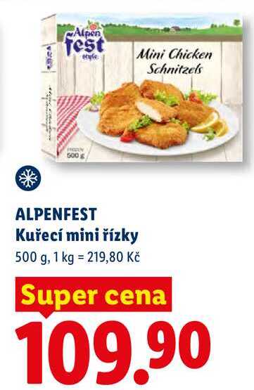 ALPENFEST Kuřecí mini řízky, 500 g