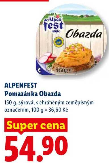 ALPENFEST Pomazánka Obazda, 150 g