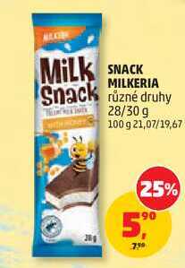 SNACK MILKERIA různé druhy, 28/30 g