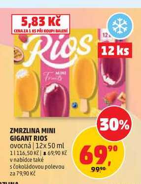 ZMRZLINA MINI GIGANT RIOS ovocná, 12x 50 ml
