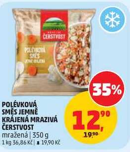 POLÉVKOVÁ SMĚS JEMNĚ KRÁJENÁ MRAZIVÁ ČERSTVOST mražená, 350 g
