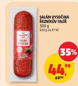 SALÁM VYSOČINA ŘEZNÍKŮV TALÍŘ, 300 g