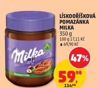 LÍSKOOŘÍŠKOVÁ POMAZÁNKA MILKA, 350 g