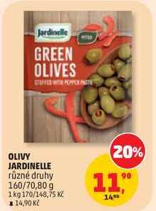 OLIVY JARDINELLE různé druhy, 160/70,80 g