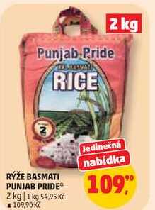 RÝŽE BASMATI PUNJAB PRIDE, 2 kg