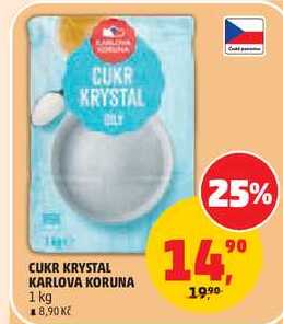 CUKR KRYSTAL KARLOVA KORUNA, 1 kg  v akci